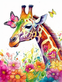 Girafe Diy Kits Acrylique Peintures Par Numéros Pour Adulte Enfant MJ2246
