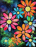 Fleur Diy Kits Acrylique Peintures Par Numéros Pour Adulte Enfant MJ2566