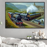 Train Diy Kits Acrylique Peintures Par Numéros Pour Adulte Enfant MJ8203
