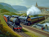 Train Diy Kits Acrylique Peintures Par Numéros Pour Adulte Enfant MJ8203