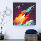 Dessin Animé Diy Kits Acrylique Peintures Par Numéros Pour Adulte Enfant MJ8236