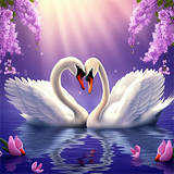 Cygne Diy Kits Acrylique Peintures Par Numéros Pour Adulte Enfant MJ9867