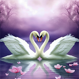 Cygne Diy Kits Acrylique Peintures Par Numéros Pour Adulte Enfant MJ9871