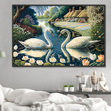 Cygne Diy Kits Acrylique Peinture Par Numéros Pour Adulte Enfant MJ9893