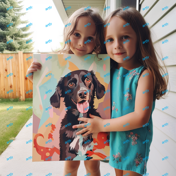 CleverFine Kit de peinture par numéros personnalisé pour adultes, faites  votre propre peinture numérique, portraits d'animaux domestiques, photos de  bébé, peinture acrylique, peinture à l'huile personnalisée sur toile à  faire soi-même (40