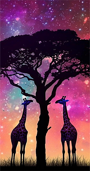 Girafe Diy Kits Acrylique Peintures Par Numéros Pour Adulte Enfant MJ2220