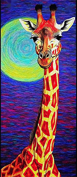 Girafe Diy Kits Acrylique Peintures Par Numéros Pour Adulte Enfant MJ2221