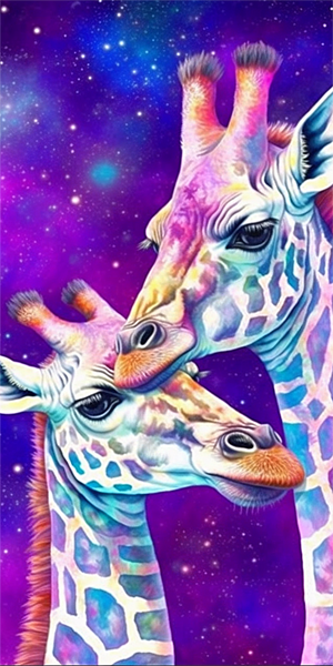 Girafe Diy Kits Acrylique Peintures Par Numéros Pour Adulte Enfant MJ2224