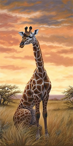 Girafe Diy Kits Acrylique Peintures Par Numéros Pour Adulte Enfant MJ2225