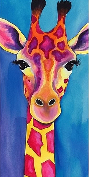 Girafe Diy Kits Acrylique Peintures Par Numéros Pour Adulte Enfant MJ2227