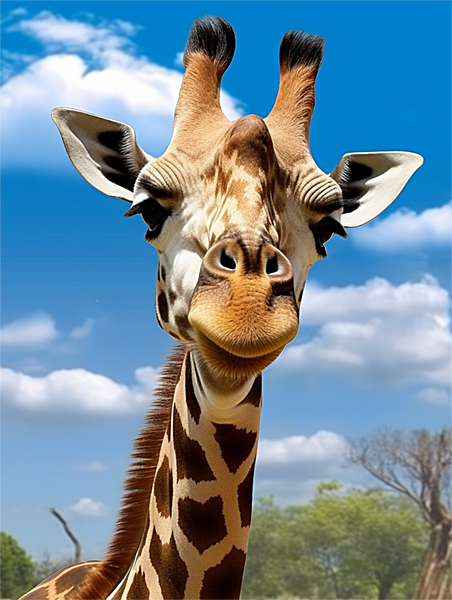 Girafe Diy Kits Acrylique Peintures Par Numéros Pour Adulte Enfant MJ2228