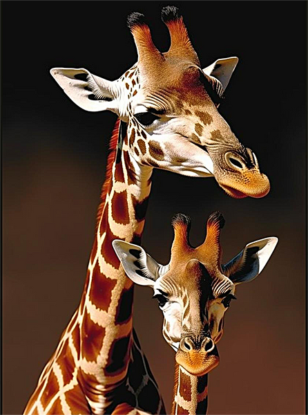 Girafe Diy Kits Acrylique Peintures Par Numéros Pour Adulte Enfant MJ2230