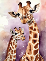 Girafe Diy Kits Acrylique Peintures Par Numéros Pour Adulte Enfant MJ2232