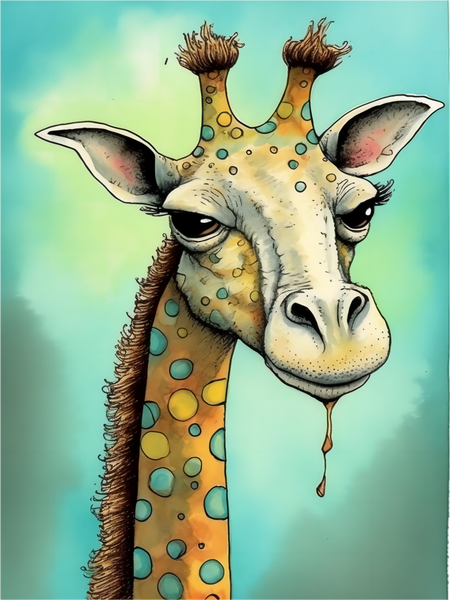 Girafe Diy Kits Acrylique Peintures Par Numéros Pour Adulte Enfant MJ2234