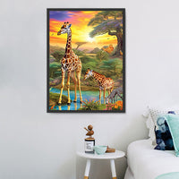 Girafe Diy Kits Acrylique Peintures Par Numéros Pour Adulte Enfant MJ2241