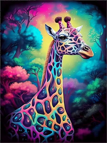 Girafe Diy Kits Acrylique Peintures Par Numéros Pour Adulte Enfant MJ2244