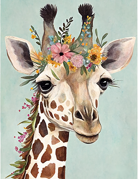 Girafe Diy Kits Acrylique Peintures Par Numéros Pour Adulte Enfant MJ2252