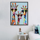 Girafe Diy Kits Acrylique Peintures Par Numéros Pour Adulte Enfant MJ2256