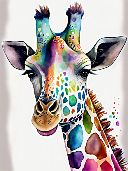 Girafe Diy Kits Acrylique Peintures Par Numéros Pour Adulte Enfant MJ2258