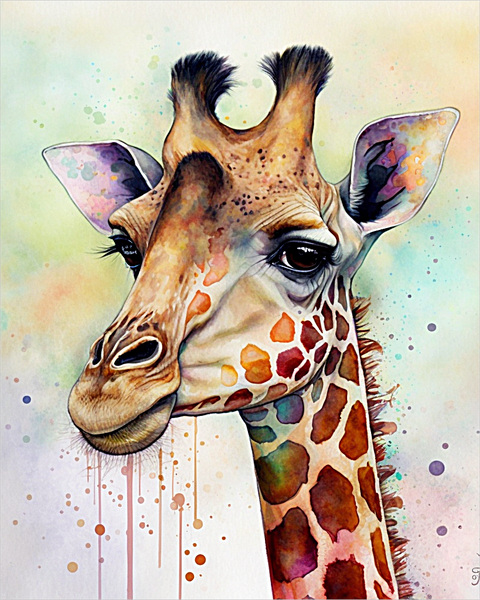 Girafe Diy Kits Acrylique Peintures Par Numéros Pour Adulte Enfant MJ2261