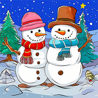 Noël Diy Kits Peintures Par Numéros MJ2383