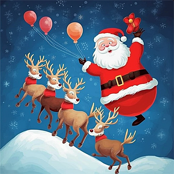Noël Diy Kits Peintures Par Numéros MJ2388