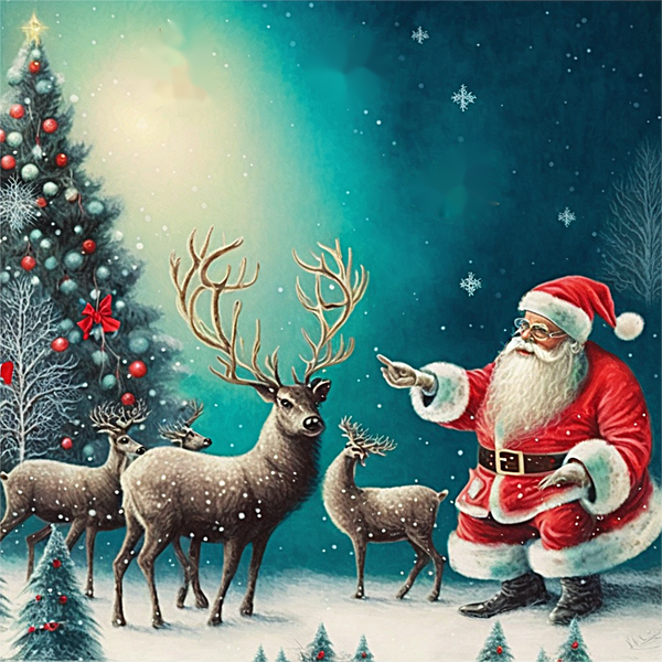 Noël Diy Kits Peintures Par Numéros MJ2394
