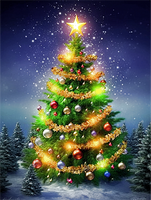 Noël Diy Kits Peintures Par Numéros MJ2399