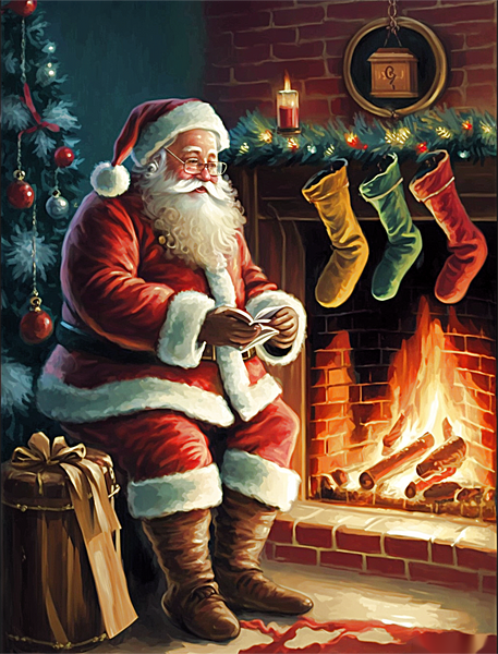 Noël Diy Kits Peintures Par Numéros MJ2410