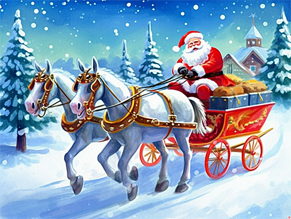 Noël Diy Kits Peintures Par Numéros MJ2433