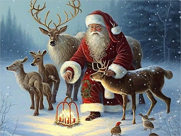 Noël Diy Kits Peintures Par Numéros MJ2436