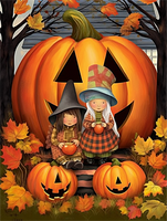 Halloween Diy Kits Acrylique Peintures Par Numéros Pour Adulte Enfant MJ2451