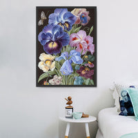 Fleur Diy Kits Acrylique Peintures Par Numéros Pour Adulte Enfant MJ2498