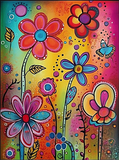 Fleur Diy Kits Acrylique Peintures Par Numéros Pour Adulte Enfant MJ2511