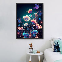 Fleur Diy Kits Acrylique Peintures Par Numéros Pour Adulte Enfant MJ2512