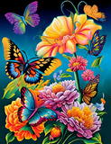 Fleur Diy Kits Acrylique Peintures Par Numéros Pour Adulte Enfant MJ2514