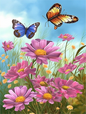 Fleur Diy Kits Acrylique Peintures Par Numéros Pour Adulte Enfant MJ2535