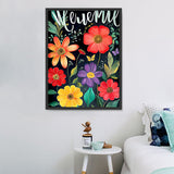 Fleur Diy Kits Acrylique Peintures Par Numéros Pour Adulte Enfant MJ2537