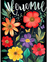 Fleur Diy Kits Acrylique Peintures Par Numéros Pour Adulte Enfant MJ2537
