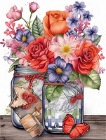 Fleur Diy Kits Acrylique Peintures Par Numéros Pour Adulte Enfant MJ2545