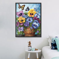 Fleur Diy Kits Acrylique Peintures Par Numéros Pour Adulte Enfant MJ2551