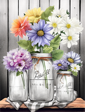 Fleur Diy Kits Acrylique Peintures Par Numéros Pour Adulte Enfant MJ2554