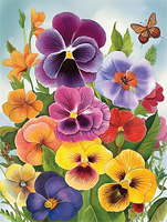 Fleur Diy Kits Acrylique Peintures Par Numéros Pour Adulte Enfant MJ2584