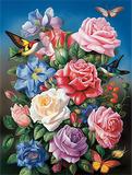 Fleur Diy Kits Acrylique Peintures Par Numéros Pour Adulte Enfant MJ2589