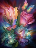 Fleur Diy Kits Acrylique Peintures Par Numéros Pour Adulte Enfant MJ2598
