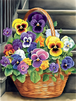 Fleur Diy Kits Acrylique Peintures Par Numéros Pour Adulte Enfant MJ2607