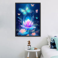 Lotus Diy Kits Acrylique Peintures Par Numéros Pour Adulte Enfant MJ2641
