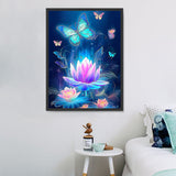 Lotus Diy Kits Acrylique Peintures Par Numéros Pour Adulte Enfant MJ2641
