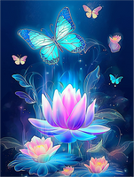 Lotus Diy Kits Acrylique Peintures Par Numéros Pour Adulte Enfant MJ2641