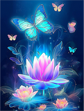 Lotus Diy Kits Acrylique Peintures Par Numéros Pour Adulte Enfant MJ2641